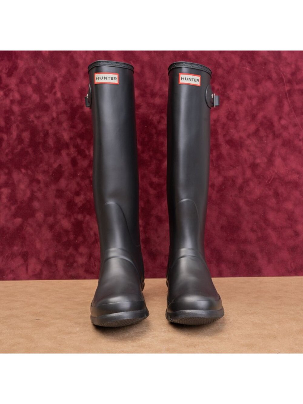 Hunter Wmn Original Tall Black Festival Wellies Rubber Rain Boots 8US EUR39 - Picture 2 of 9